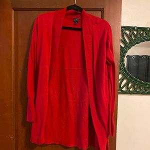 Red cardigan size large tall